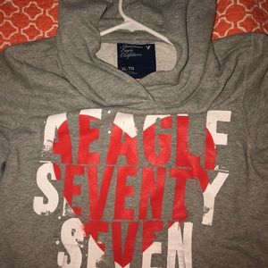 American Eagle Grey Pullover Hoodie